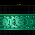 size.png men fashion alphabet m g d bracelets 3d printable