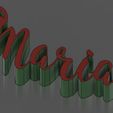 Maria-keychain-flat.jpg Free STL file Maria -Name Keychain・3D print design to download