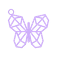 SchmetterlingGeo.stl Geometric butterfly key ring