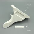 wall shelf ele Archivo STL Estantería de pared "Hongo ostra"・Objeto de impresión 3D para descargar