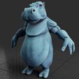 Preview1.jpg Hippo Creature Rigged Low Poly PBR 3D Model