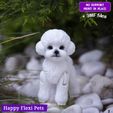 7.jpg Caniche Toy - Bichon Frise el juguete articulado realista para perro (#38)