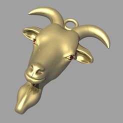 pend deer 2 5.jpg Файл STL Я сказал, что коза・Дизайн 3D принтера для загрузки