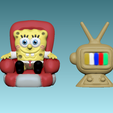 2.png spongebob squarepants watching TV