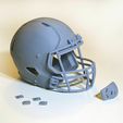 NFL Fottball Helmet Riddell Speed with Padding 3D Model