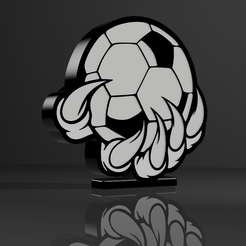 1.png 3D file Soccer Claw Lamp・3D print design to download, tweety35