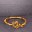 Preview-02-Heart LOVE Fancy Ring design 3D Print KTFRD01 by KTkaRaj.jpg KTFRD01 Heart LOVE Fancy Ring design 3D Print