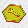 wrench-preview.png Wrench Hexagon – 3D Printable Game Token