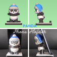 Sem-nome-Logotipo.png 3D file Panda Phone Holder・3D print model to download