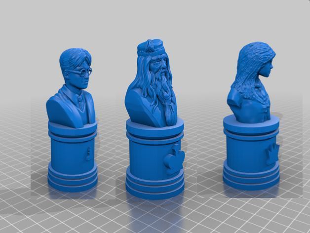 HPotter_Chess1.jpg STL-Datei Harry Potter Chess Set kostenlos・3D-druckbares Modell zum herunterladen, Anubis_