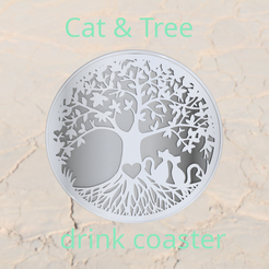 cat-tree-final.png Archivo STL gratis Posavasos de árbol y gato celta・Diseño de impresora 3D para descargar, raimoncoding