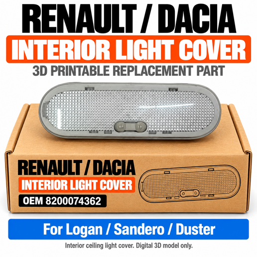Renault Dacia Interior Light Cover 8200074362 – Logan Sandero Duster