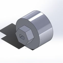 hgp407hub.jpg Archivo STL Conversión de cubo de rueda hexagonal de 12 mm para Tamiya bruiser , HG-P407・Objeto imprimible en 3D para descargar