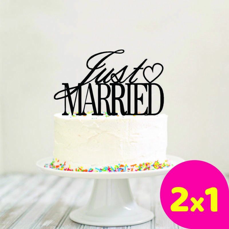 Descargar archivo STL Just Married Cake Topper • Objeto imprimible en