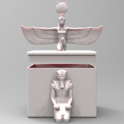 03.jpg 3D-Datei Egyptian Box kostenlos・3D-Druck-Vorlage zum herunterladen