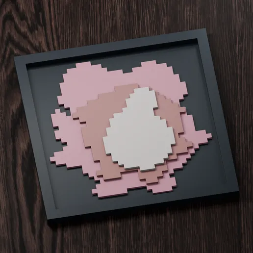 Blissey Line - Pokemon Silhouette Frame | Box sprite | STL