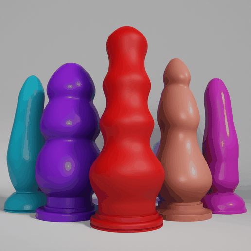 Giant dildo collection STL File for Cults