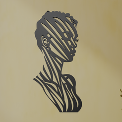 Woman-2.png Archivo STL Arte de pared Mujer・Modelo para descargar e imprimir en 3D