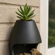 imagen-ave.jpg 3D Printed Bird Feeder Planter STL: 2-in-1 Garden Decor , Bird Box , Home Decor