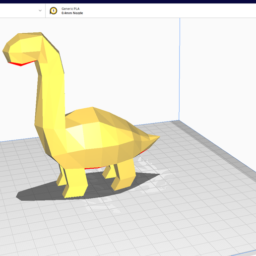 🦖 Brontosaurus low poly・Archivo STL para Impresión 3D・Cults