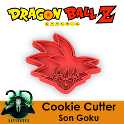 Marketing_SaiyanArc_HD_SonGoku.png STL file SON GOKU COOKIE CUTTER / DRAGON BALL Z・3D printable model to download
