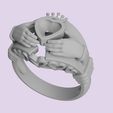 ring_heart_setting.jpg STL-Datei Diamantring mit Herzschliff・Modell zum Herunterladen und 3D-Drucken