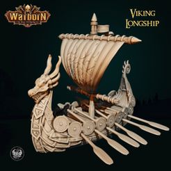 resize-viking-longship-4.jpg 3D file Viking Longship・3D printing template to download, themasterforgeofficial