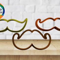 untitled.3.jpg Download STL file father's day mustache cutter set • 3D print object, juanchininaiara