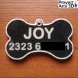 Proyect =. Arte 3Df Personalized bone pet tag - personalized bone pet tag