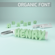 Organic-Font-Title-01.png Fichier 3D Porte-clés fidget personnalisable - Paquet de valeur・Plan pour impression 3D à télécharger