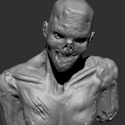 z2.jpg Fichier STL Buste de zombie・Objet imprimable en 3D à télécharger