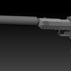 pistolet silencieux fortnite.JPG Download free STL file pistolet fortnite / gun fortnite • 3D printable design, syl39