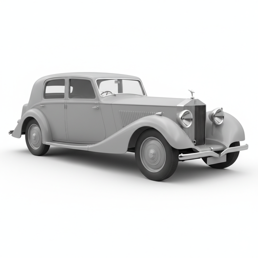 Rolls-Royce 20/25 car display model, prototype race car STL, German sports car STL, classic V8 car STL, car lift diorama STL, hatchback STL, formula car STL, 1:18 car STL, high detail car STL, futuristic car STL, pickup truck STL, tuned car STL, car file