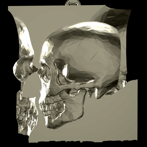CUBIC SKULL PENDANT 3D model