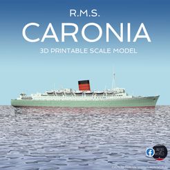 caronia.jpg STL file RMS Caronia, Cunard's "Green Goddess" ocean liner and cruise ship・3D print design to download