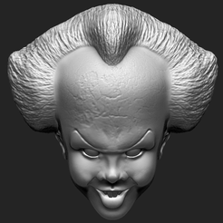 pennywise-bust-3d-printing-222235.png Fichier OBJ gratuit Buste Pennywise・Idée pour impression 3D à télécharger