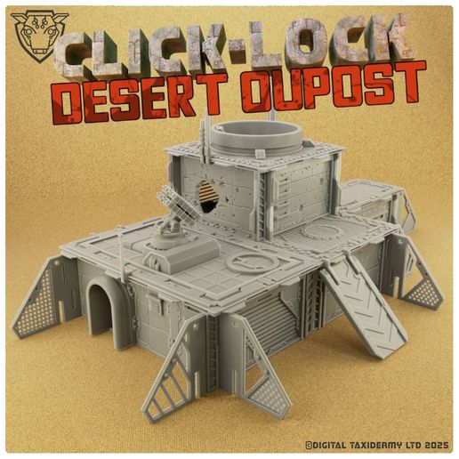 Click-Lock City – Concrete Outpost (MEGA BLOCK Edition) | Modular Bunker STL Pack