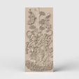 Indie-stl-panel.1.jpg 3D Modell STL CNC Indische Malerei Platte