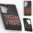 4.png FIGHT Motivational MagSafe Case for Samsung Galaxy S26 Ultra – 3D Bold Typography Cover with Camera Ring Protection