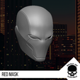 8.png Tête de masque rouge pour figurines de 6 pouces