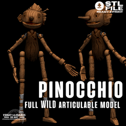 1.png Archivo STL Pinocho de Guillermo del Toro・Plan imprimible en 3D para descargar