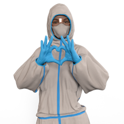 1.png STL file covid nurse heart hand・3D printing idea to download, gigi_toys