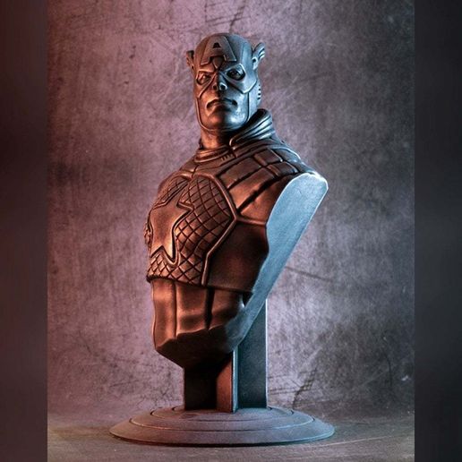 Captain America bust (fan art) 3D model