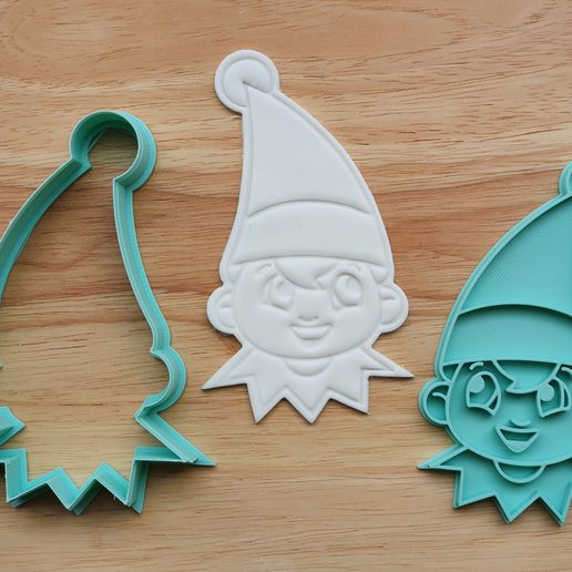 Christmas Elf Head Cookie Cutter - 3D model önizlemesi