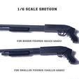 1/6 SCALE SHOTGUN FOR BIOGER FIGURES (IoceR HANDS) Mossberg 500 Mariner Shotgun Rifle