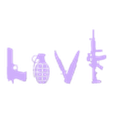 LoveFull.stl Wanddekoration Waffen Liebe