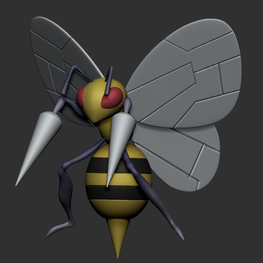 Descargar Archivo Obj Pokemon Beedrill • Objeto Para Impresora 3d ・ Cults 8239