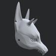 05.png Japanese fox kitsune mask with horns for cosplay