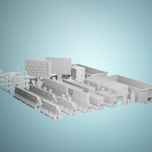 WholePack.png Descargar archivo Pack de construcción de carreteras • Objeto imprimible en 3D, WrensChopShop