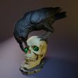 resize-pic1.jpg STL file The Jewel Thief (Raven and Skull)・3D print object to download